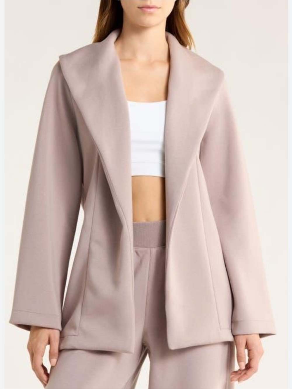 NWOT SPANX Air Essentials luxe wrap cardigan in Coastal Fog Small Petite